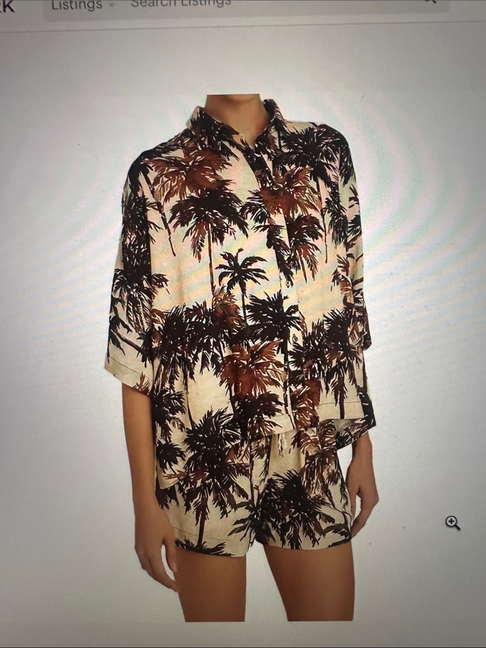 LENNY NIEMEYER corumbau over sized button up shirt w /matching  shorts set